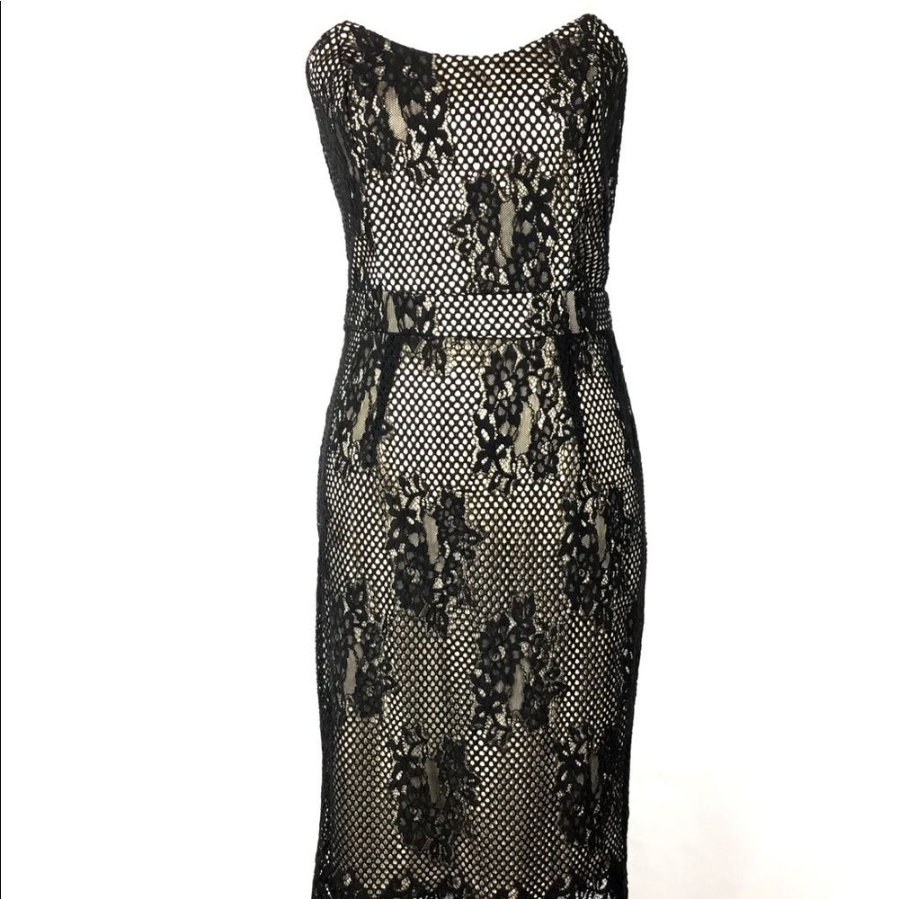 Black Lace Dress Cocktail Evening Sz Small Sleeveless